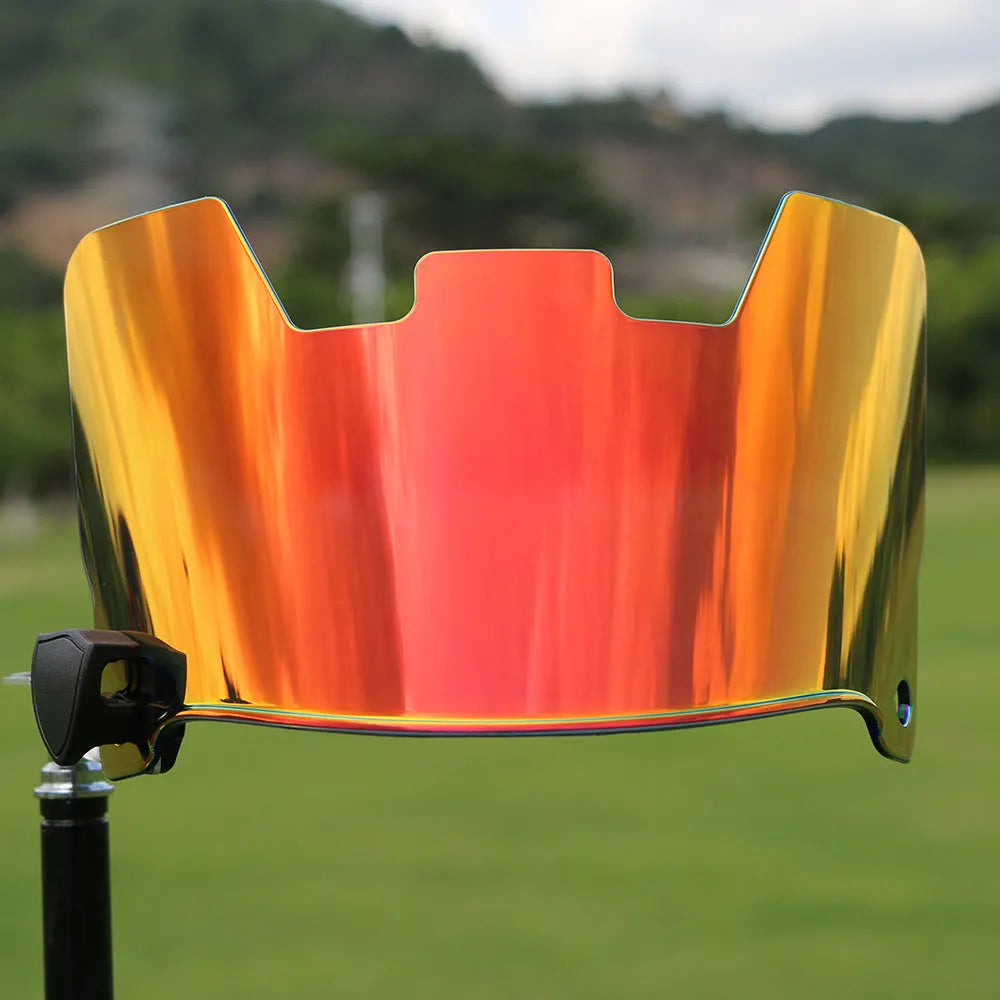 American style multicolor rugby helmet goggles showing tool-free attachment system