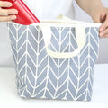 Arrow pattern polyester makeup bag with zipper closure for moisture-proof cosmetic storage