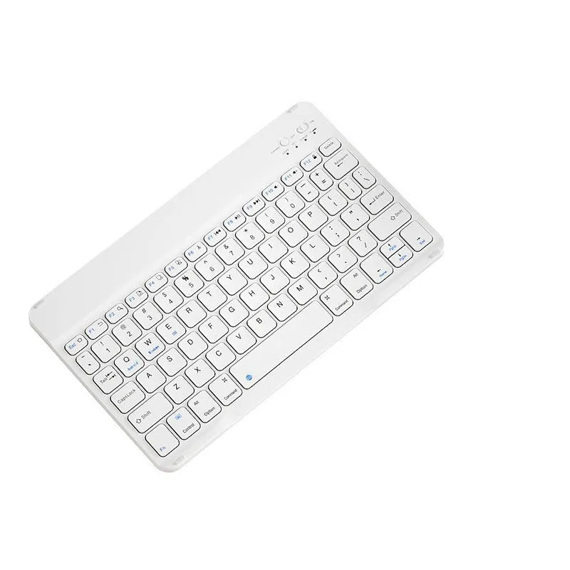 Bluetooth keyboard for tablets and PCs in a choice of colours including white, green, and pink.
