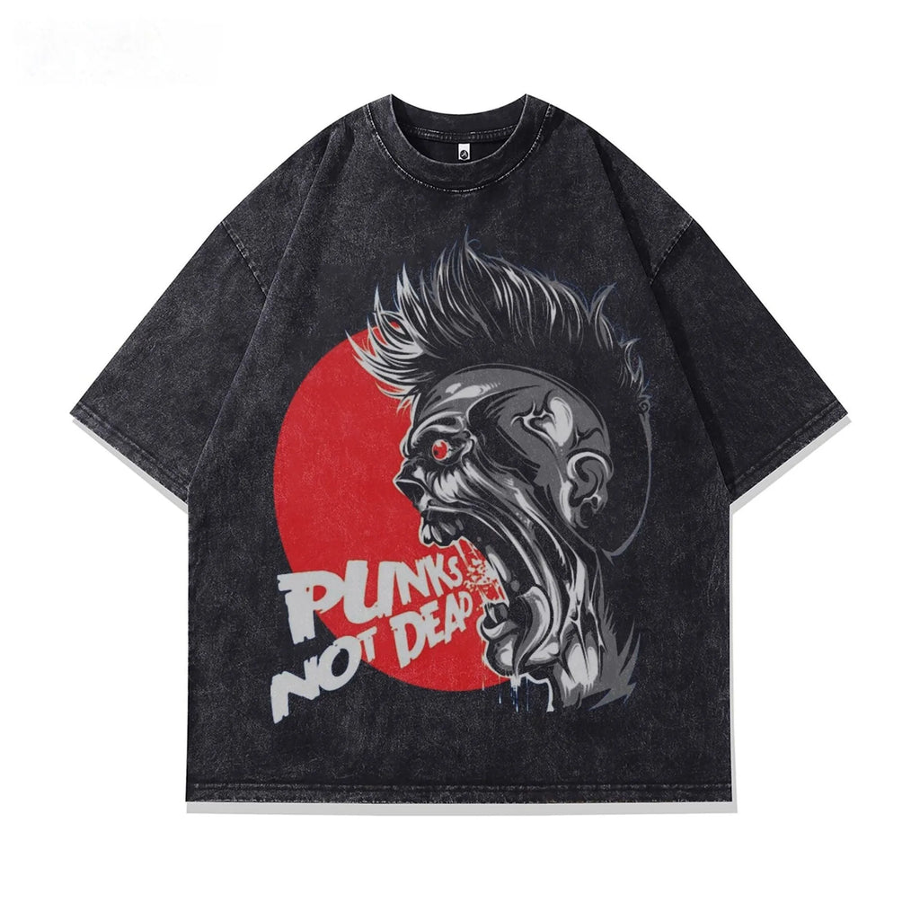 Men's short sleeve printed cotton pullover with character pattern in loose summer fit