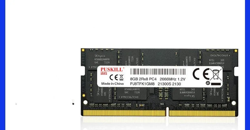 DDR4 SO-DIMM notebook memory bar with gold 260-pin contacts for laptop RAM upgrade
