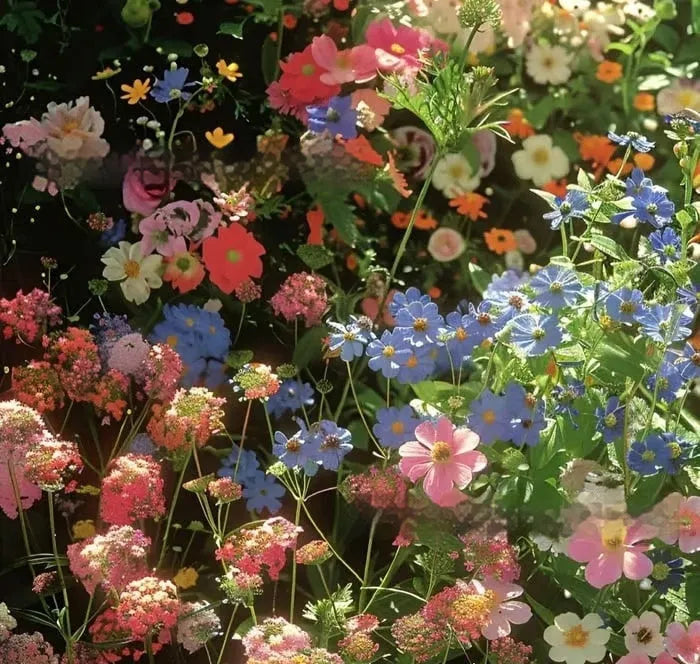 Packet of mixed wildflower seeds for garden planting, bulk quantities available.