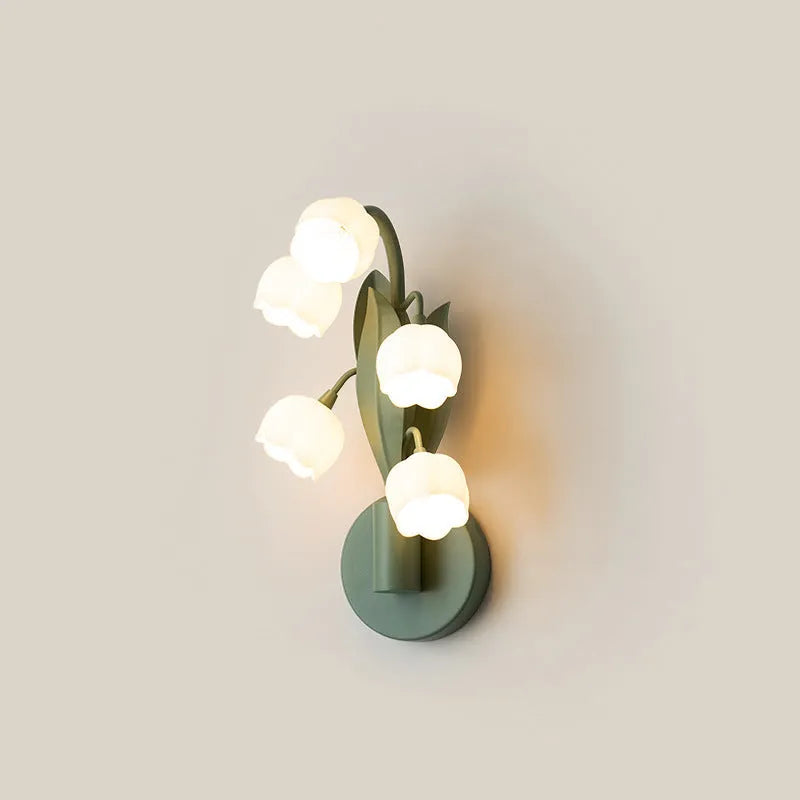 Green tricolour French pastoral wall lamp with Nordic minimalist design and PC plastic shade