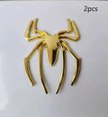 3D metal spider car bumper sticker in zinc alloy measuring 7x5cm