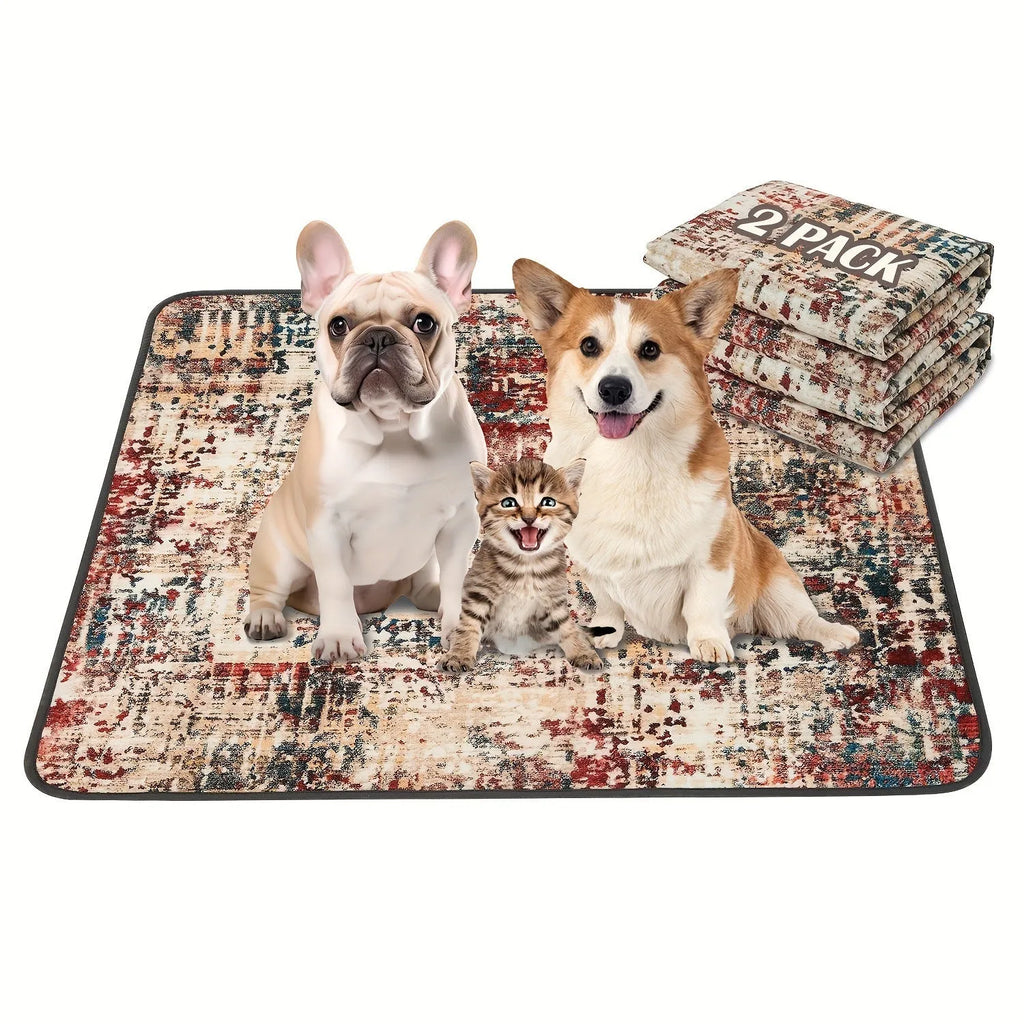 Bohemian style crystal velvet pet mat 40x60cm stain resistant dog urine pad in multiple colours