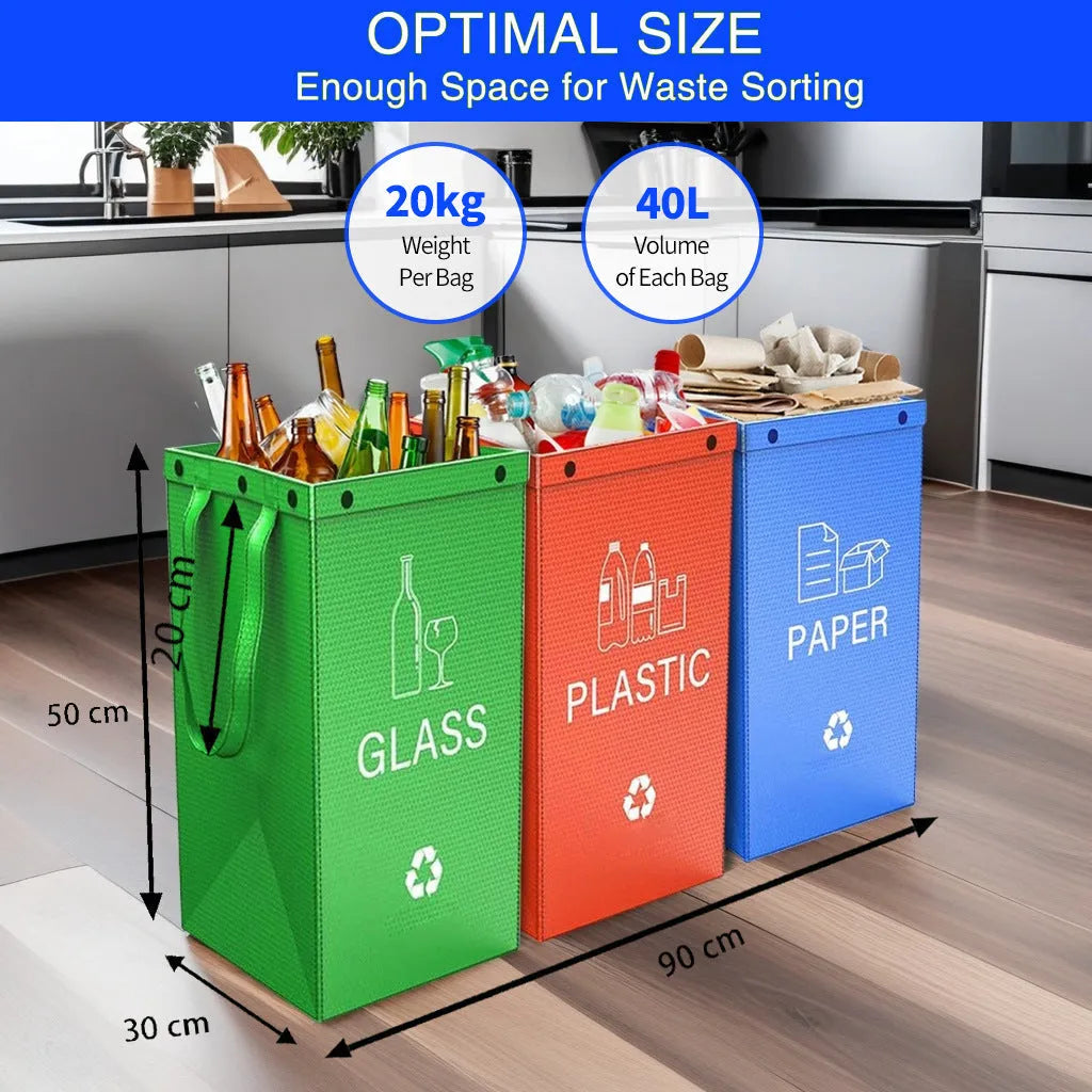 PP plastic garbage bag 40L capacity in multiple colours for home and office waste bin