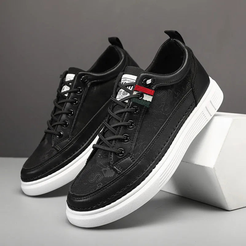 Men's black high-top canvas sneakers with a bandage style, round toe, and PVC sole.
