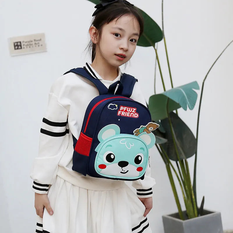 colourful baby cartoon backpack made of Oxford cloth, ultra-light with spine protection, six colours including pink and blue