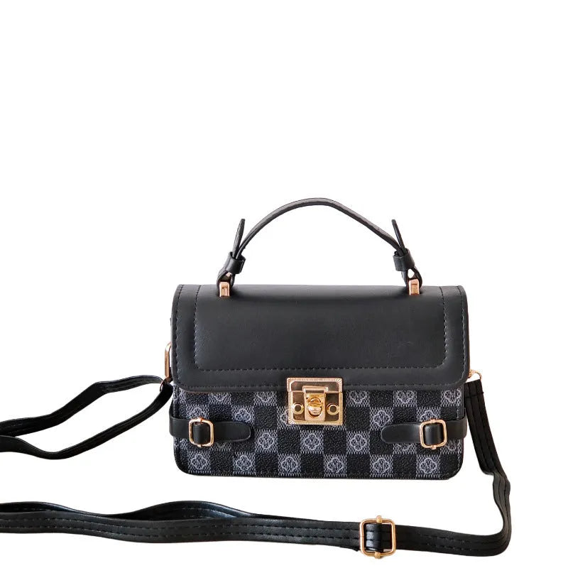 Small square crossbody bag with retro ethnic pattern in multiple colour options