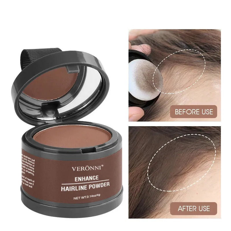 Hairline powder container showing 14 colour shades for shadow repair and skin tone improvement