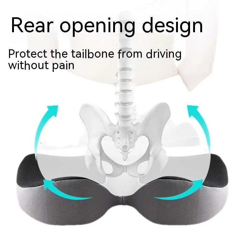Curved bevel design seat cushion for tailbone and anal support in neutral colour options