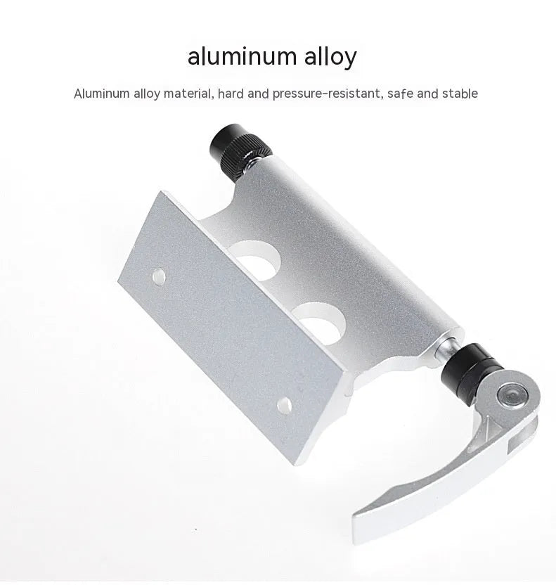 Silver metal bicycle front fork quick release fixing clip for SUV modification and accessory mounting