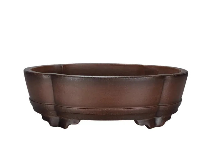 Classical purple clay bonsai pot measuring 50cm wide by 39cm tall