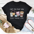 Black straight-fit cotton T-shirt with short sleeves and a round neck.