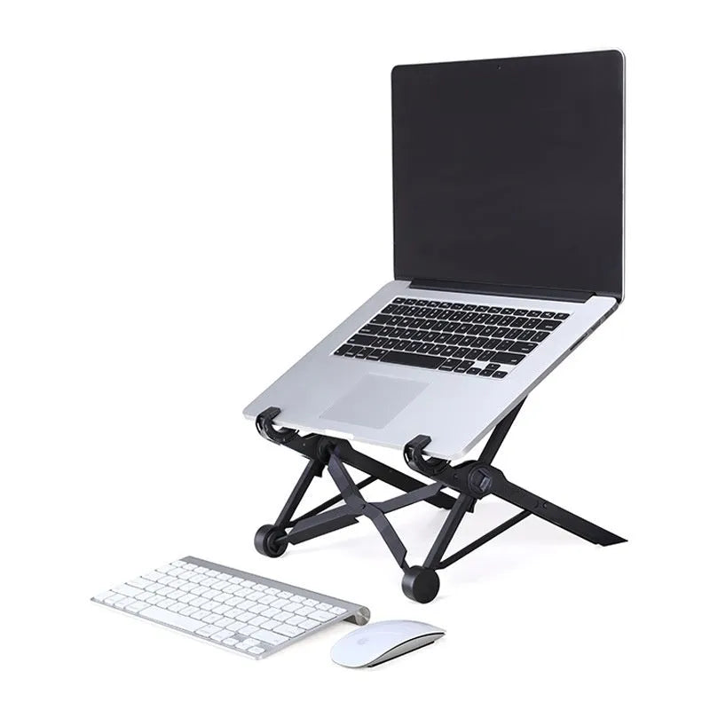 Portable folding laptop stand in sagacious black colour with carrying case