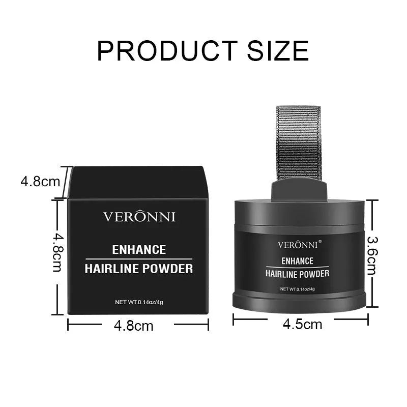 Hairline powder container showing 14 colour shades for shadow repair and skin tone improvement