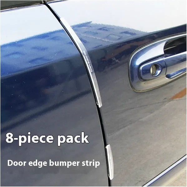 White plastic car door edge protection strip for general vehicle fitment