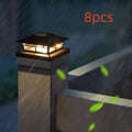 Solar pile fence lamp with ABS shell for outdoor garden handrail and lawn lighting