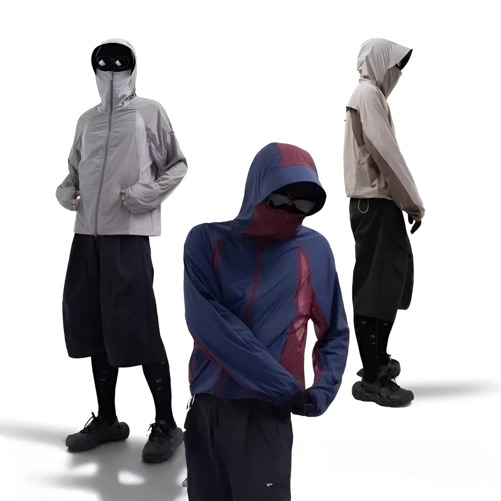 Mesh stitch thin UV protection sun protective clothing in nylon fabric available in multiple colours