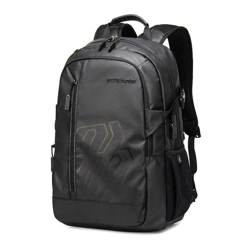 Casual plaid pattern computer bag with curved shoulder strap in blue colour