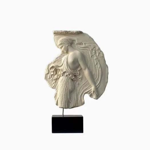 White wine goddess resin sculpture ornament with modern minimalist European style design