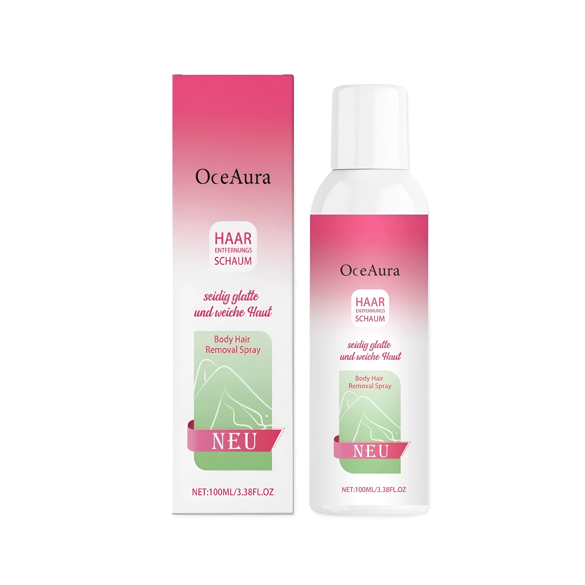 100ml bottle of calcium thioacetate body hair removal spray with spray head.