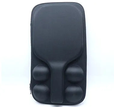 Black Peak portable EVA storage box for pickleball rackets and balls with double shoulder straps.