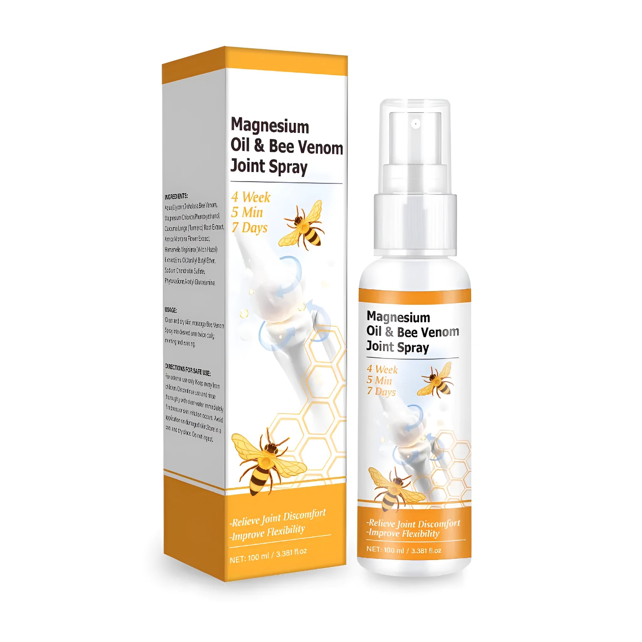 100ml magnesium oil bee joint spray gel bottle with spray applicator