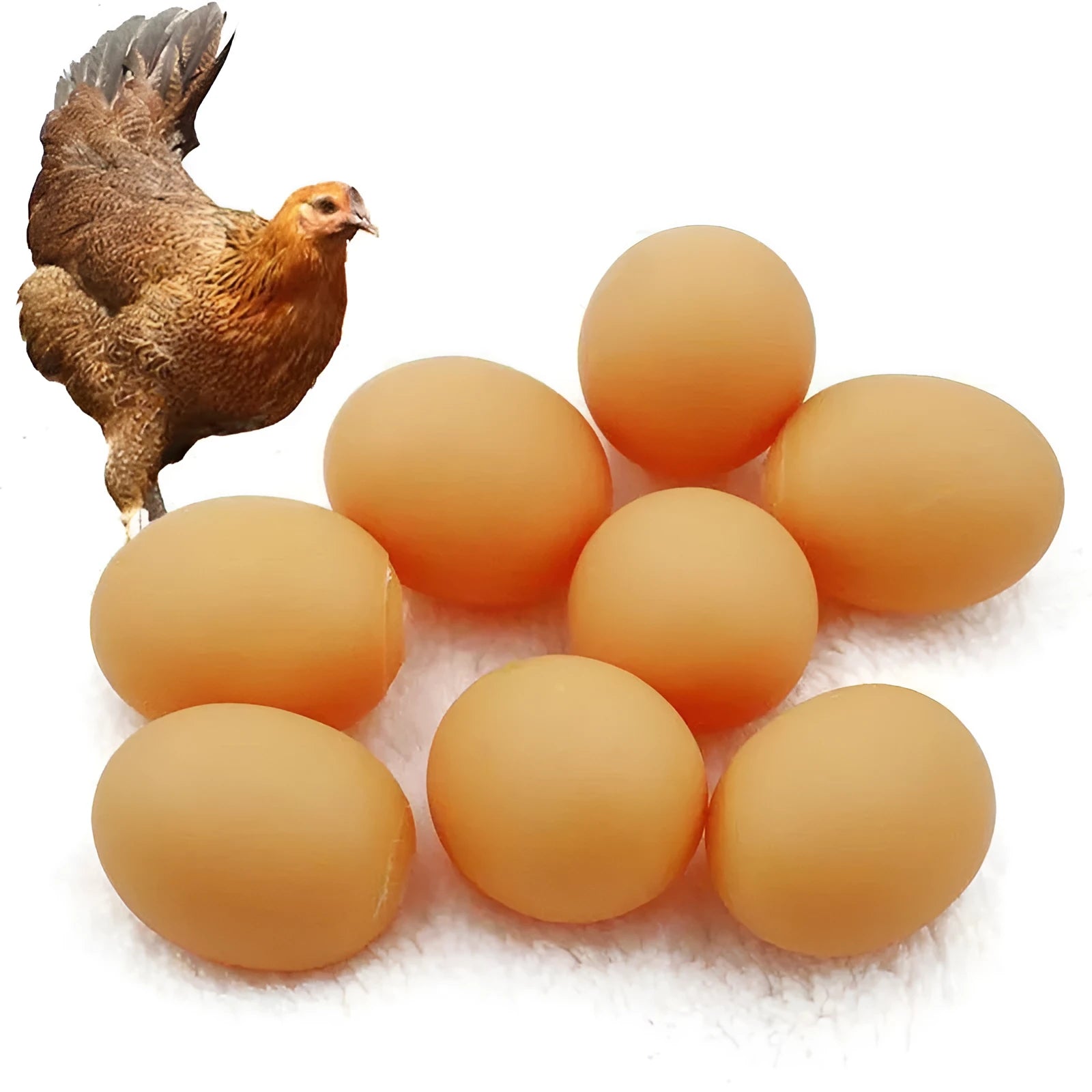 White plastic egg-shaped dog toy with textured surface for tooth cleaning and sound features