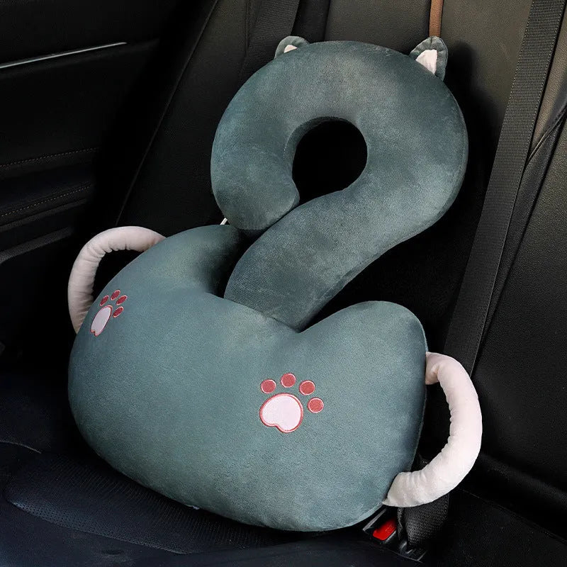 Cartoon animal design car cushion pillow measuring 65cm square with PP cotton filling
