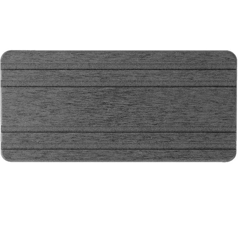 Square diatomaceous earth bathroom draining mat in solid colour on countertop