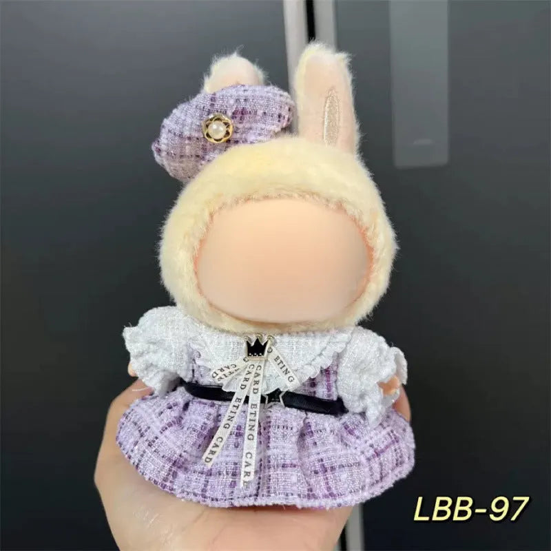 Plastic doll clothes for 17cm vinyl figurines showing LBB series style options