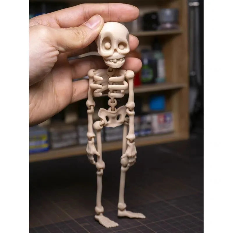 3D printed skull refrigerator magnet in multiple colours measuring 18cm high