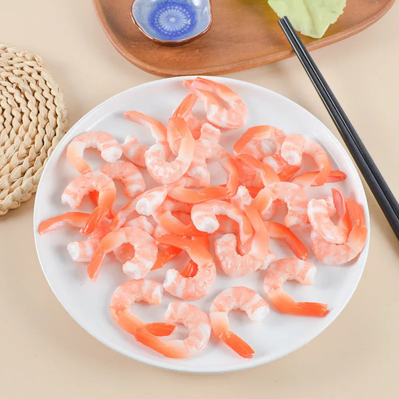 PVC seafood shrimp shaped keychain with 1.5cm thickness for bag pendant or door buckle