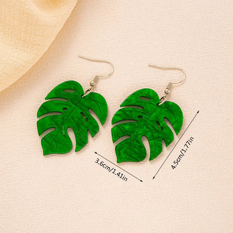 Acrylic coconut artocarpus fruit dangle earrings with alloy hook in multiple colours