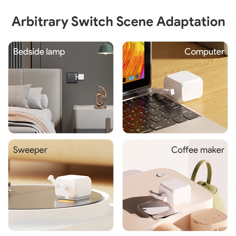 White Bluetooth rocker arm finger robot remote control showing compact dimensions