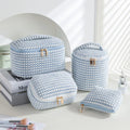 Flannelette makeup bag four-piece set in cube style with four colour options