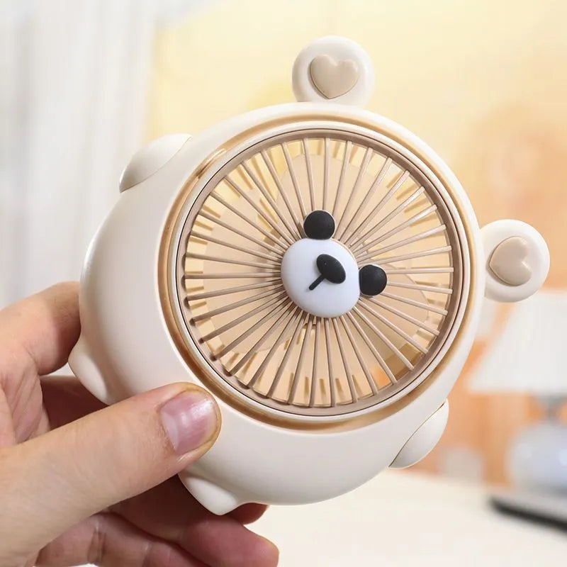 USB-powered desktop electric fan in dog-themed colours with three speed settings