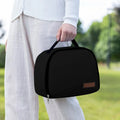 Insulated lunch box bag in textured cloth available in multiple colours for keeping food warm