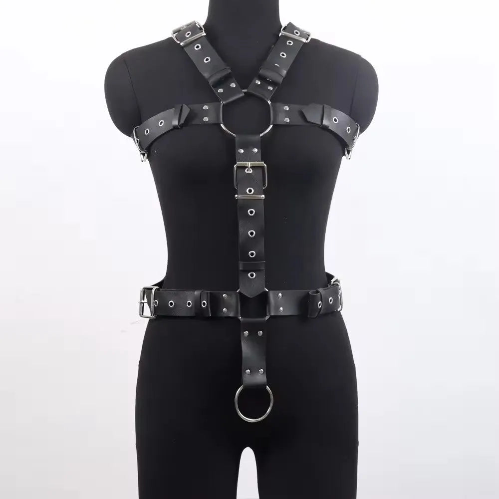 Black patent leather shapewear belt with thin width and pin buckle closure