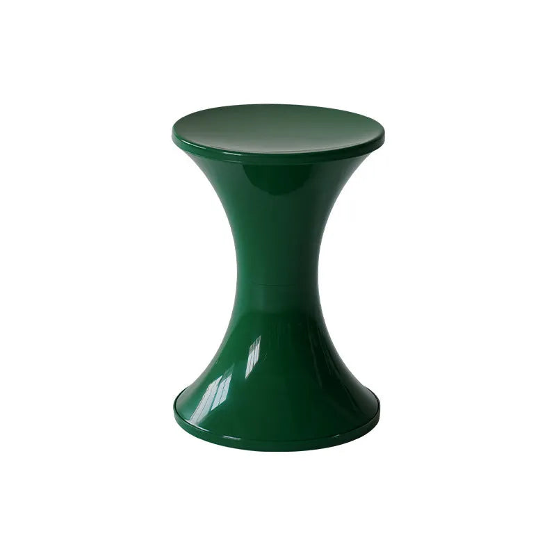 A plastic hourglass-shaped shoe changing stool in one of five colour options.