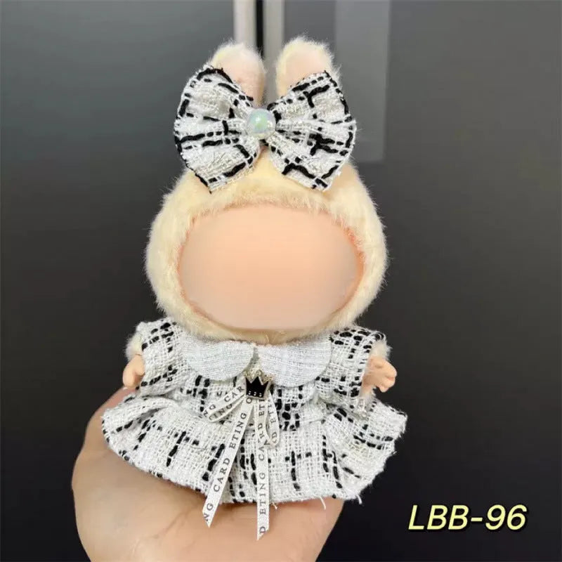 Plastic doll clothes for 17cm vinyl figurines showing LBB series style options