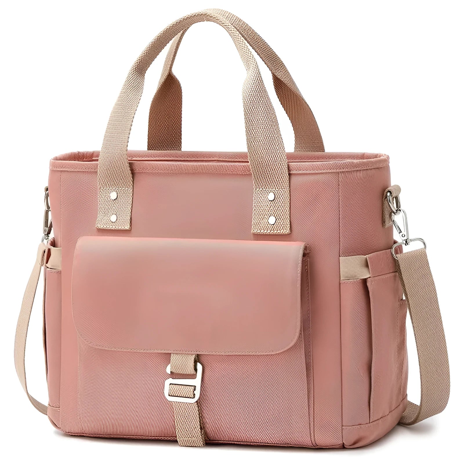 Cube-style Oxford cloth picnic bag with removable shoulder strap and side pocket in insulation colours