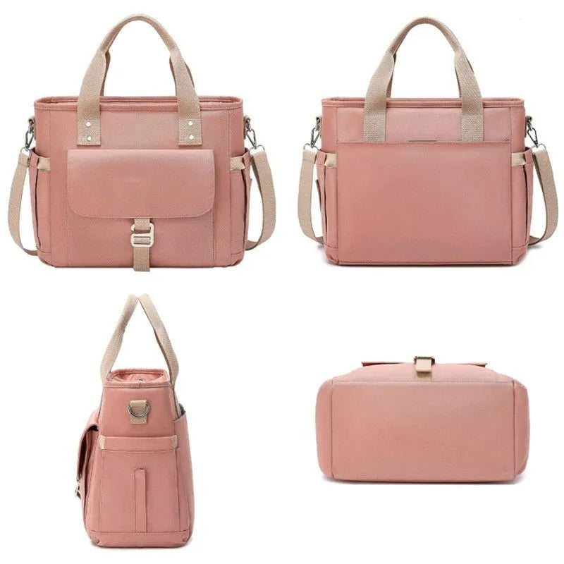 Cube-style Oxford cloth picnic bag with removable shoulder strap and side pocket in insulation colours