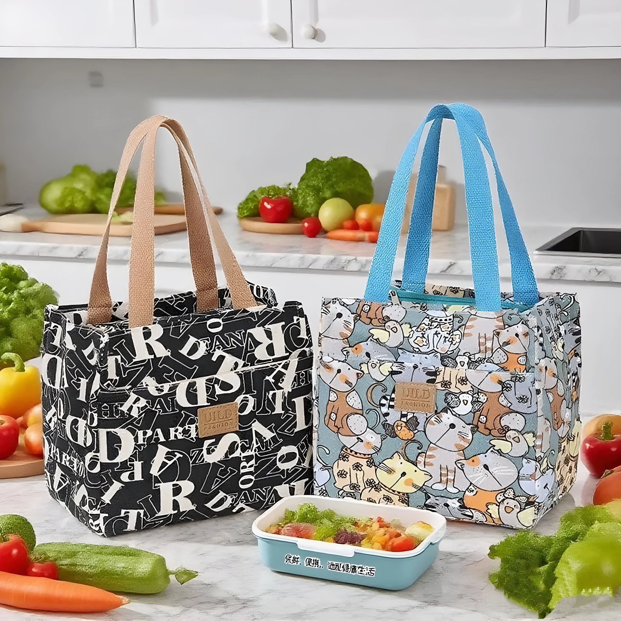 Women's printed canvas handbag with aluminium frame in multiple floral and animal print designs