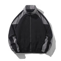 Men's casual jacket with contrast stitching and side seam pockets in black colour