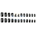 Cat Moon fake nails CW405 medium length European square shape with jelly glue