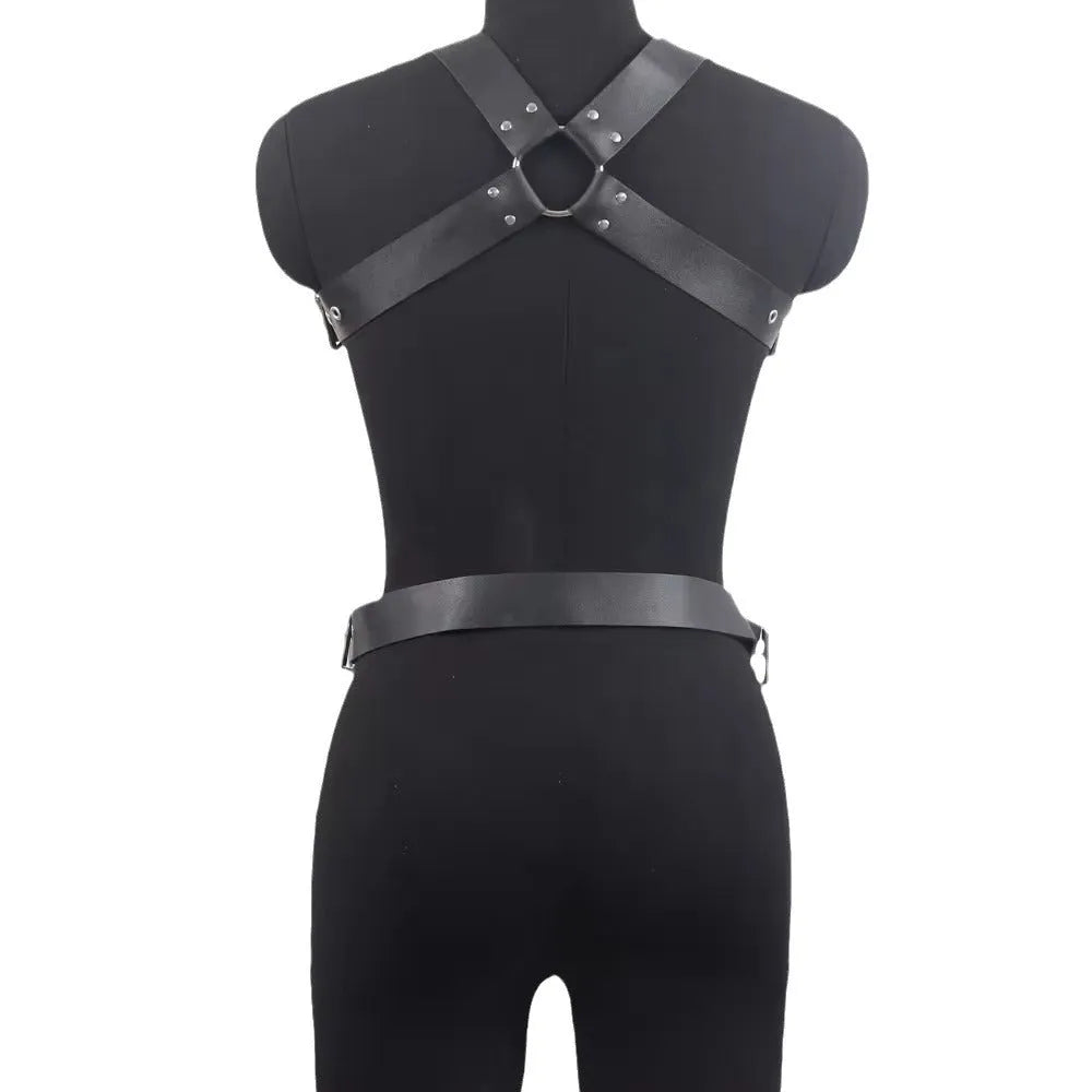 Black patent leather shapewear belt with thin width and pin buckle closure