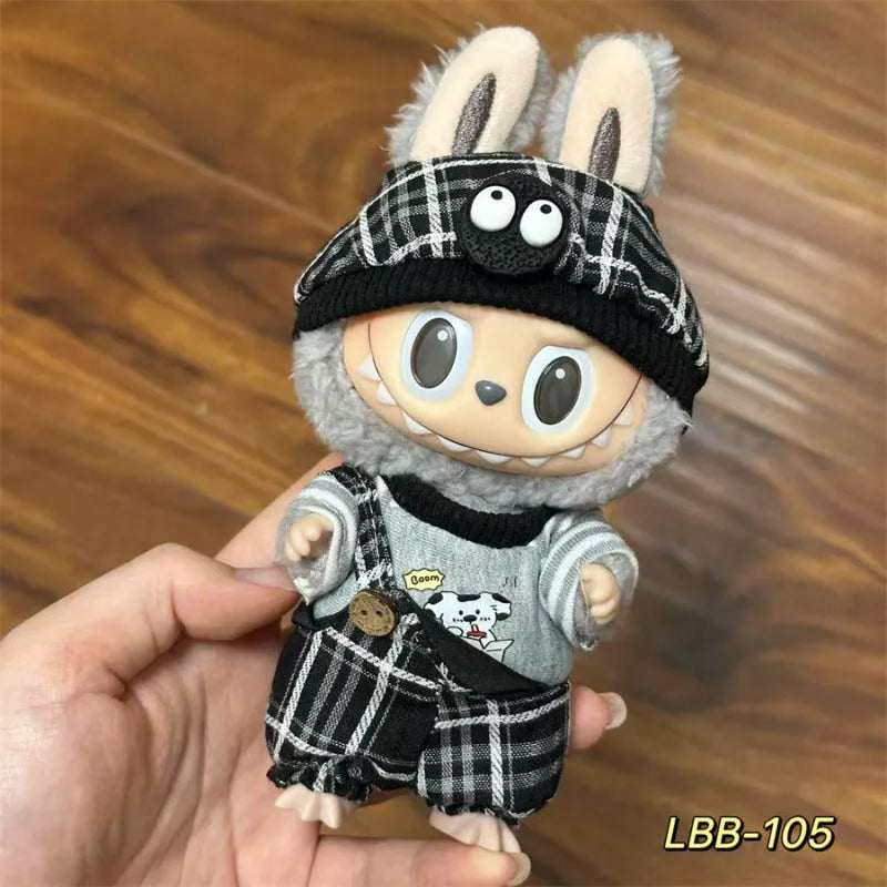 Plastic doll clothes for 17cm vinyl figurines showing LBB series style options