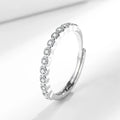 Geometric Korean-style open-mouth copper ring with diamond-shaped tail in white gold or yellow gold colour